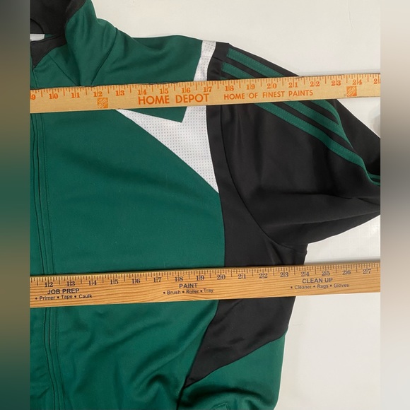 Adidas Vintage Y2K 2000s Green Soccer Volleyball Light Designer Track Jacket XL - Picture 3 of 16